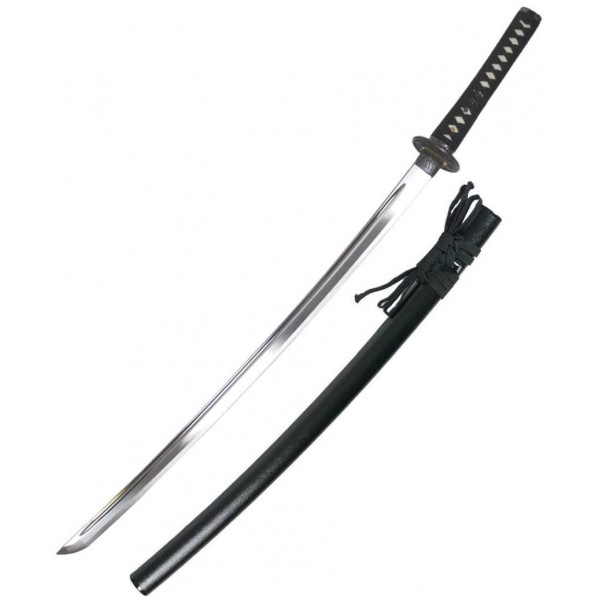 Iaito JAPON Ryu Koshirae, lame à gorge 70,5 cm, fourreau noir grains