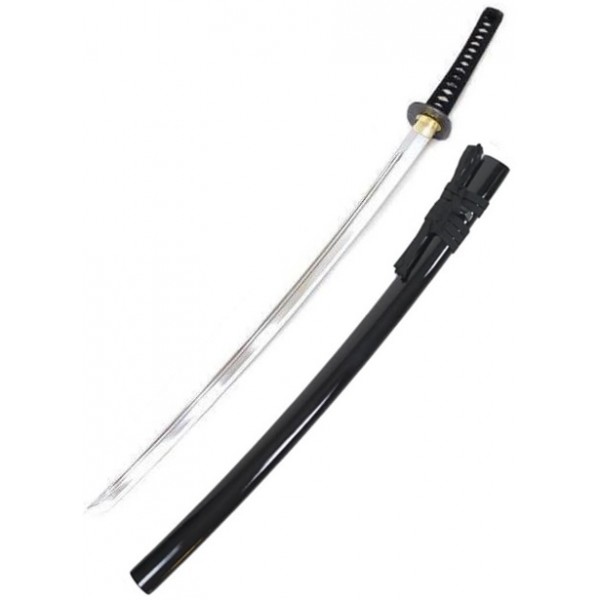 Iaito JAPON Tombo Koshirae, lame à gorge 73.5cm, fourreau laqué noir