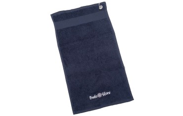 Serviette BudoStore "LOGO", 28,5 x 49 cm, 100% coton - Noir