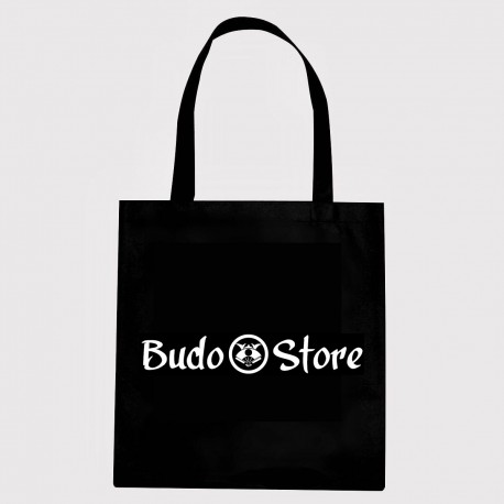 Tote bag BudoStore "LOGO", 40 x 40 cm, 100% coton - Noir