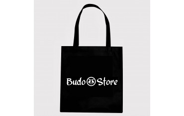 Tote bag BudoStore "LOGO", 40 x 40 cm, 100% coton - Noir