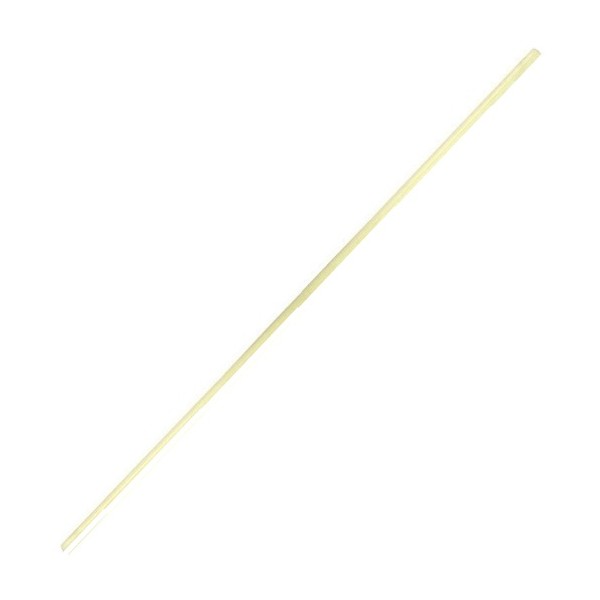 BO Effilé d'un côté, bâton 188 cm (de 2,2 à 3,2 cm) - Bois ciré blanc