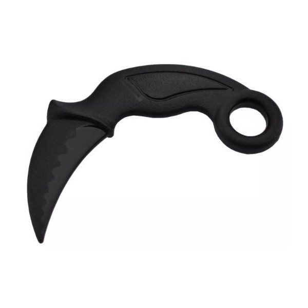 Karambit d'entraînement en plastique rigide, 17 cm - NOIR