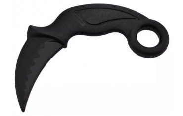 Karambit d'entraînement en plastique rigide, 17 cm - NOIR