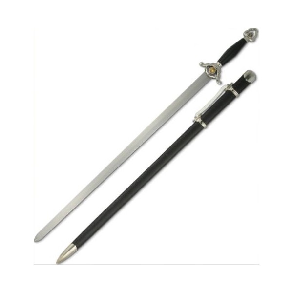 Epée chinoise Practical Taiji & Wush, acier carbone, lame rigide 71cm