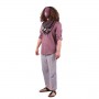 Sarong "Heron" IZARE - 1x1,30m, 9 possibilités - Bandes gris/violet