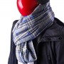 Sarong "Pinson" IZARE - 1x1,30m, 9 possibilités - Carreaux gris