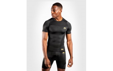 Rashguard VENUM G-FIT AIR - Manches courtes - NOIR/OR