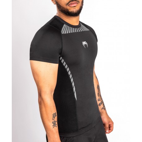 Rashguard VENUM JAWS - Manches courtes - NOIR/GRIS