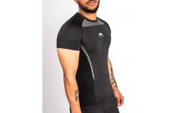 Rashguard VENUM JAWS - Manches courtes - NOIR/GRIS