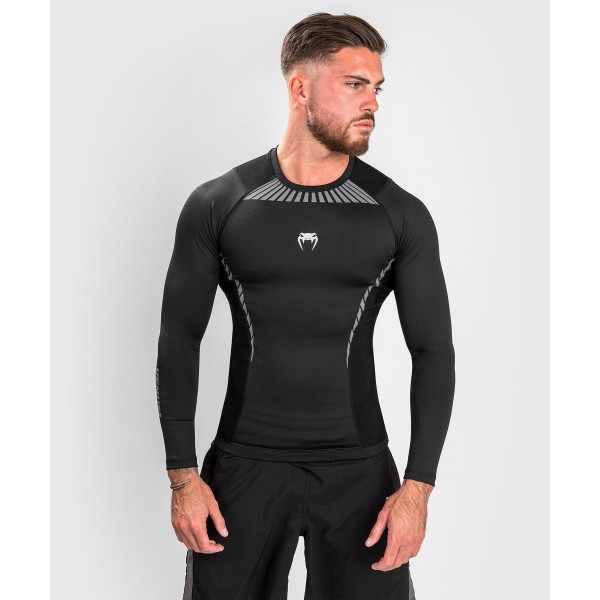 Rashguard VENUM JAWS - Manches longues - NOIR/GRIS