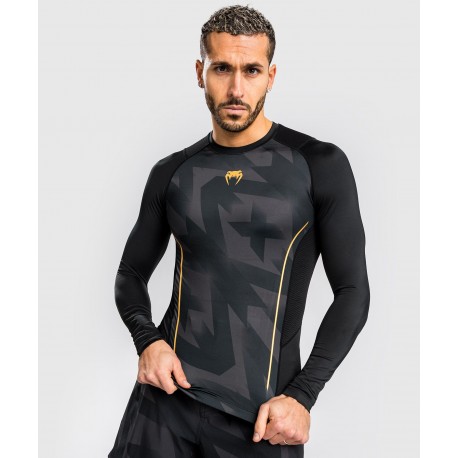 Rashguard VENUM RAZOR - Manches longues - NOIR/GRIS/JAUNE