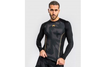 Rashguard VENUM RAZOR - Manches longues - NOIR/GRIS/JAUNE