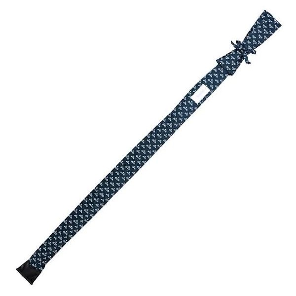 Etui Shinaïou Bokken, en tissu coton, bas renforcé, 138 cm - Vert avec motifs