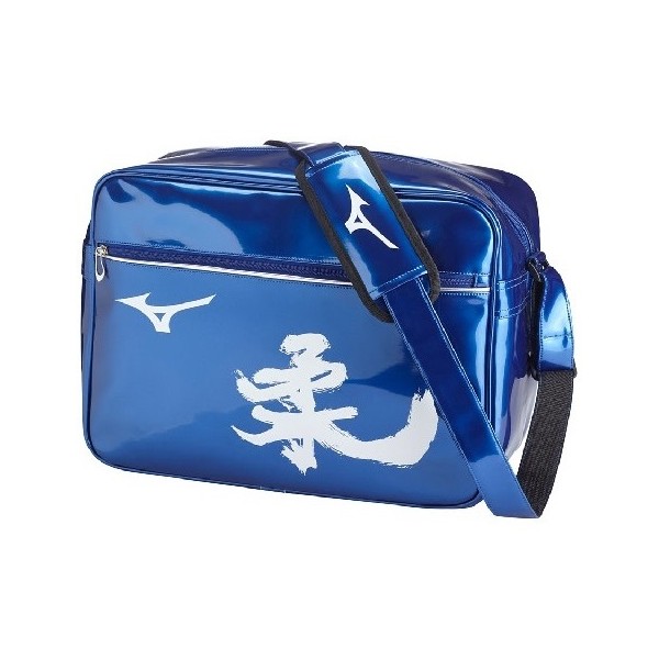 Sac de sport Vintage Mizuno 54 x 26 x 33 cm, vinyle - Bleu & Blanc