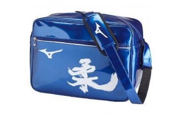 Sac de sport Vintage Mizuno 54 x 26 x 33 cm, vinyle - Bleu & Blanc