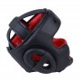 Casque intégral Pro ELION en cuir skintex, Sénior - NOIR MAT / ROUGE