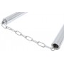 Nunchaku acier 27,5 cm, vissable en matraque 55 cm, chrome - Chaîne