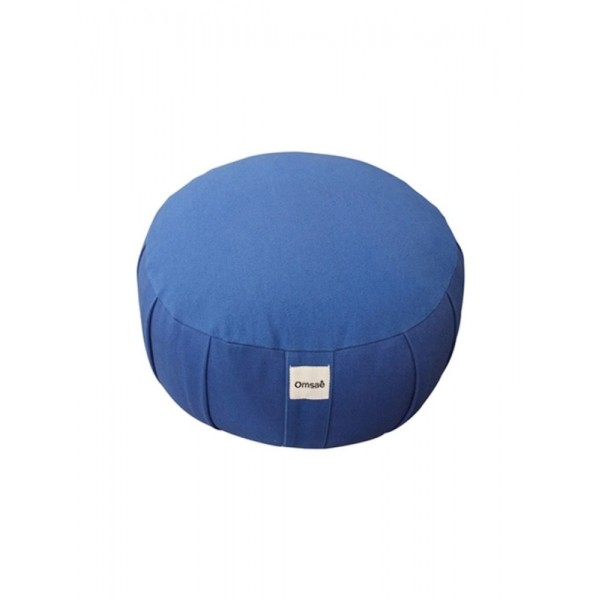 Zafu, coussin de méditation, en Kapok Bio, 35 x 17 cm - Bleu