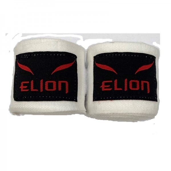 Bandes de boxe coton élastique et lycra ELION (la paire) - 3 mètres - BLANC