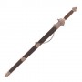 Epée chinoise semi-flexible, lame acier forgé 76 cm, four. bois exot.