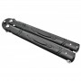 Couteau papillon "Balisong" (indien-12,5 cm fermé-lame 9,5cm) - Noir